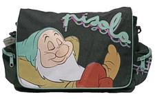 Borsa Postina a Tracolla Removibile Pisolo Scuola Tempo Libero Nera Cartorama