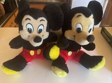 2 vintage mickey mouse plush lot
