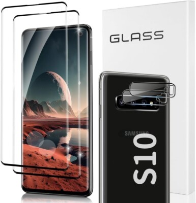 2+2 Pack for Samsung Galaxy S10  Protective Film, Tempered Glass for Camera Lens