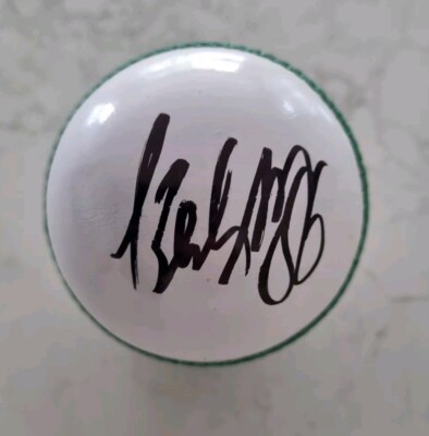 Babar Azam Signed Leather Cricket Ball Pakistan Cricket PROOF...