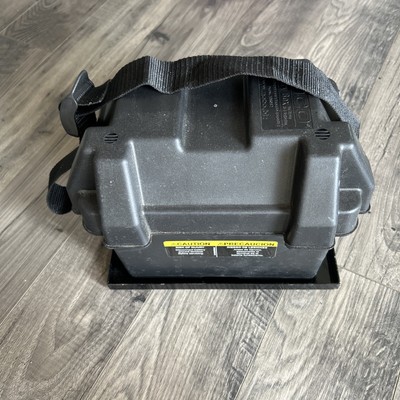 NOCO Black Battery Box 6x9 With Lid, Strap And Holding Bracket. New