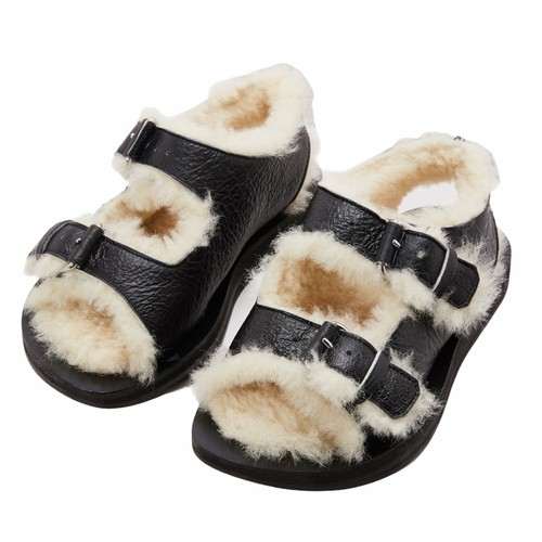 celine shearling sandals