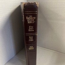 The Rainbow Study Bible Bold Line Color-Coded Edition KJV Leather Bound 1998