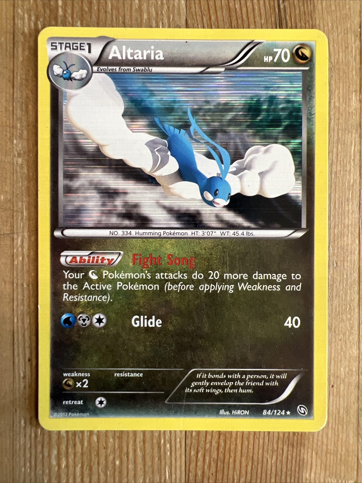 Pokémon TCG Altaria Dragons Exalted 84/124 Holo Holo Rare LP