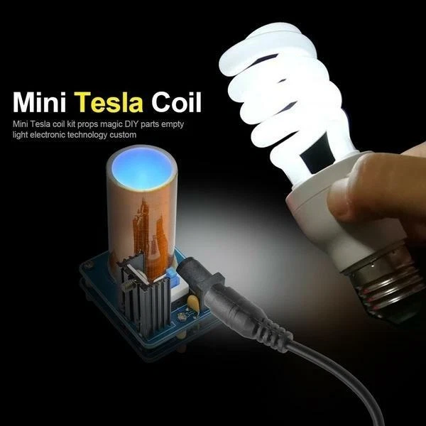 Mini Tesla Coil Kit 9-12V BD243C Assembled Wireless Transmission Generator USA - Image 3 of 4