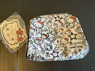 Sanrio Hello Kitty x Tokidoki Cosmetic Bag Pouch Sandy White Black 35th 2009