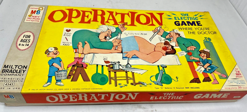 Vintage 1965 Milton Bradley Smokin surgeon, Operation Skill Game