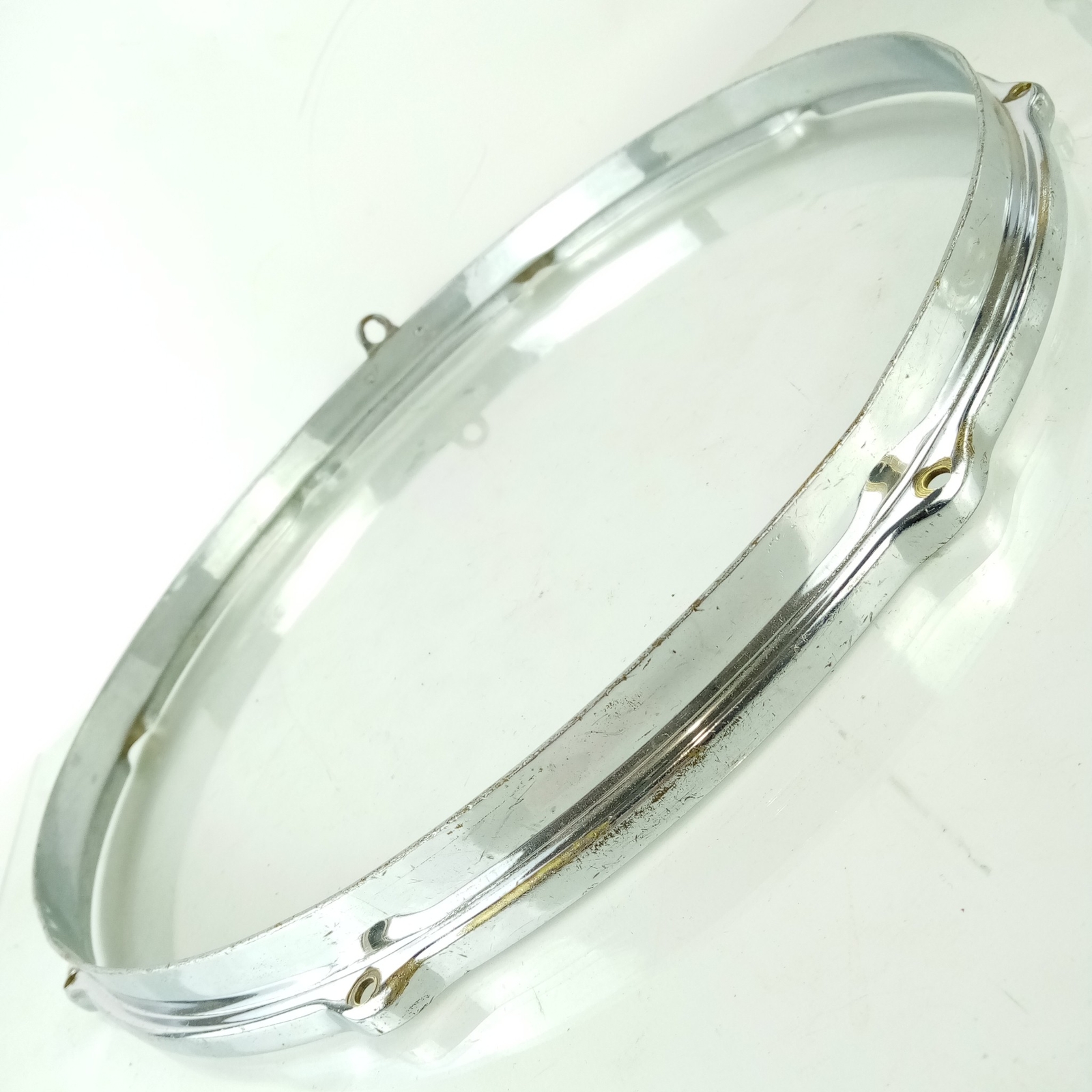 Leedy 15" DoubleFlange COB Snare/Tom Drum Batter Rim/Hoop ChromeBrass