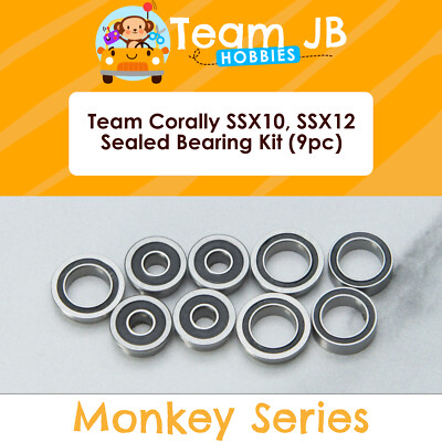 Team Corally SSX10, SSX12 - 9 Pcs Rubber Sealed Bearings Kit