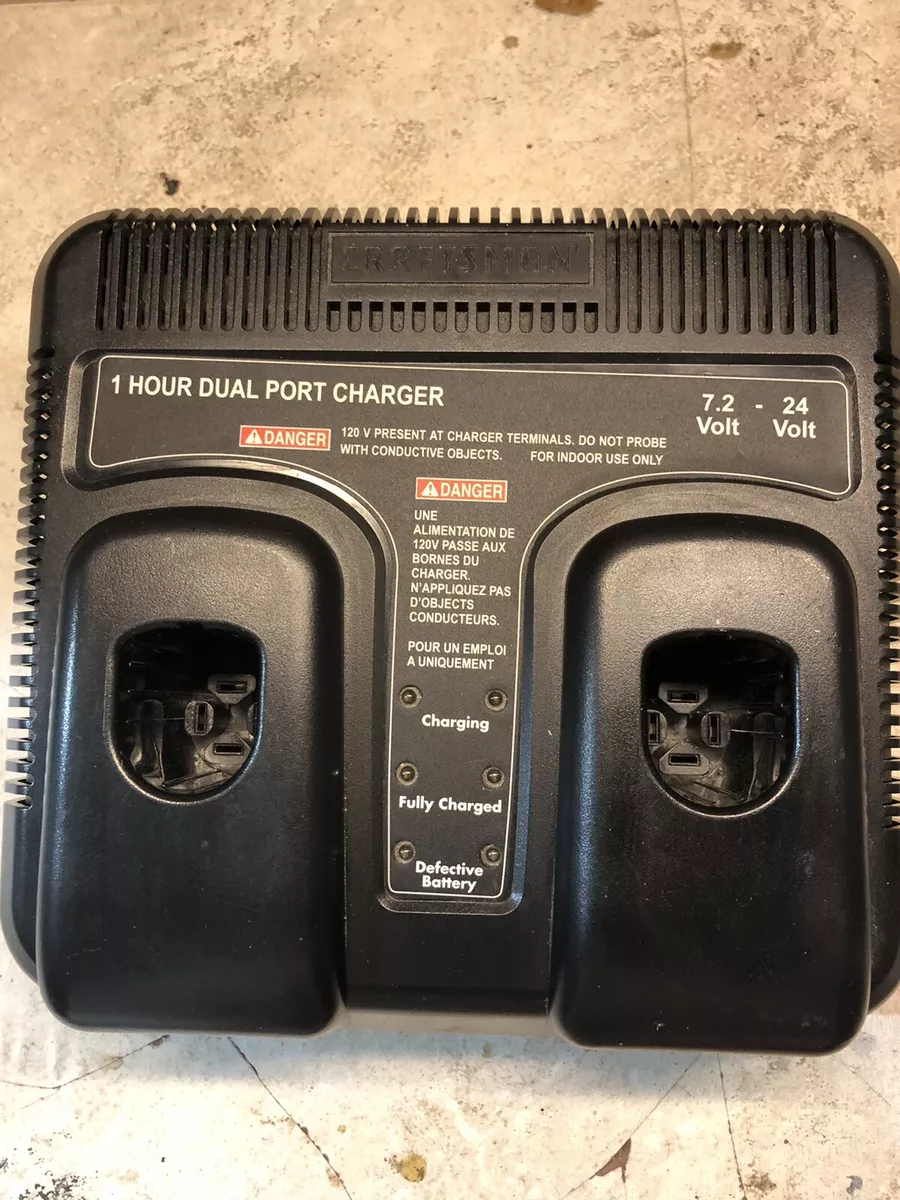 Craftsman Dual Port 1 Hr Fast Battery Charger 7.2v 24v Model