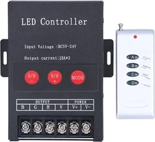 Hilitand 5V‑12V‑24V RGB LED Controller, PWM Digital Controller for multi 