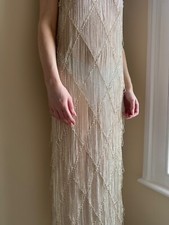 Glamorous wedding or occasion dress one of a kind from Charlie Brear in ivory  