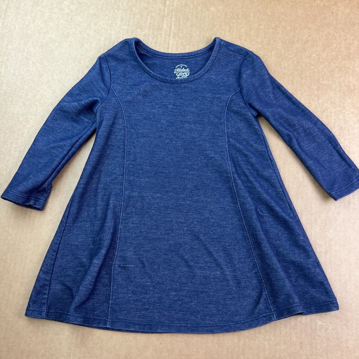 Faded Glory Skater Dress Girls Extra Small 4-5 Long Sleeve Stretch Denim Blue | eBay Faded Glory Skater Dress Girls Extra Small 4-5 Long Sleeve Stretch Denim Blue | eBay