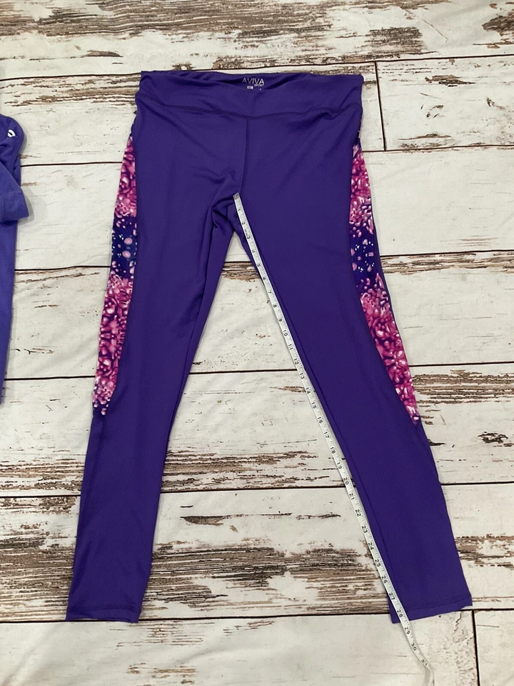 LEGGINGS DEPORTIVOS AVIVA Y CAMISETA SIN MANGAS AVENUE MORADA Foto 2 de 4
