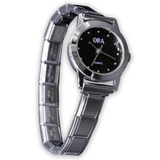 Fablinks Italian Charm Bracelet Watch, 316 Stainless Steel Dlinq Charms Watches