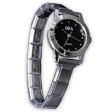 Fablinks Italian Charm Bracelet Watch, 316 Stainless Steel Dlinq Charms Watches