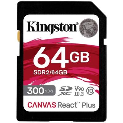 Kingston Canvas React Plus SD-Karte 64 GB Class 10 UHS-II