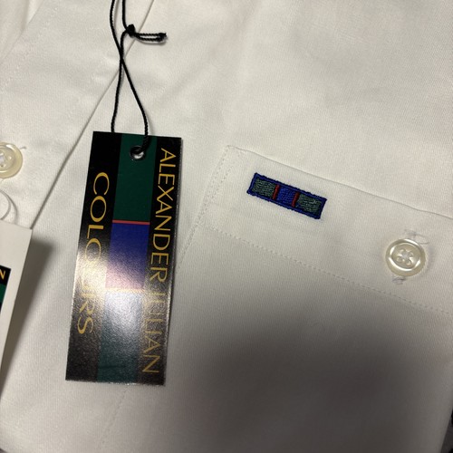 Vintage Alexander Julian Colours Shirt Mens M White 90s New With Tags ~See Desc~ - Picture 3 of 13