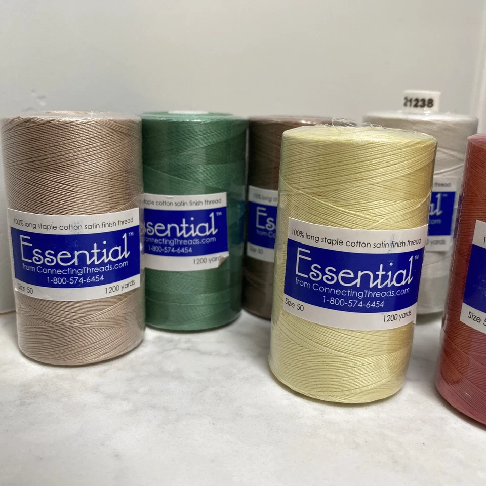 Lot of 9 NIP Essential Size 50 1200 Yards ThreadConnecting Brand Sewing Spools - Image 2 of 4