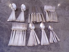 Ebel Silverware Art Deco Tiered Pattern for 11/12 People 63 Pieces 120s