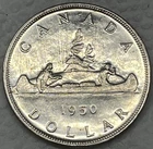 1950 Canada Silver Dollar, Low 261k Minted. An Crisp Vivid AU GEM !!