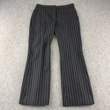Alexander McQueen Trousers Womens 28X26 Black Wool Pinstripe Flared Tailored
