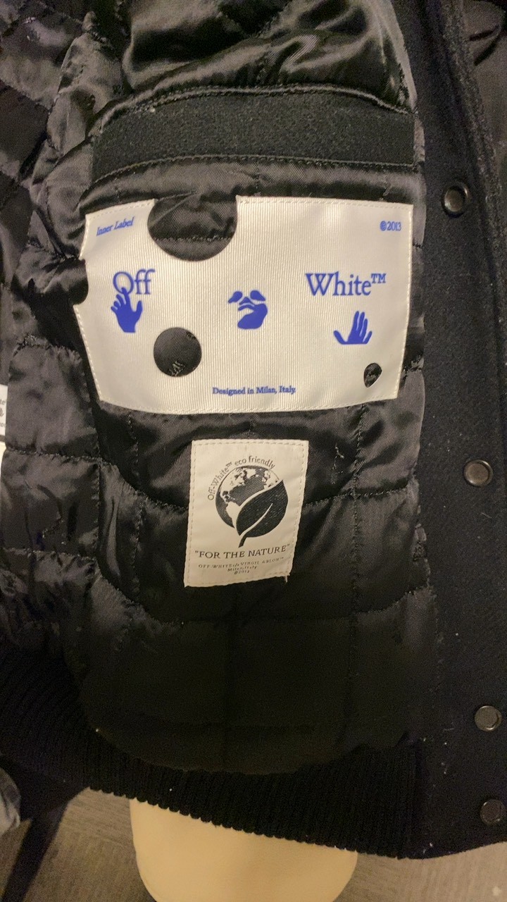 Off-White Black Varsity Jacket Men - image 5