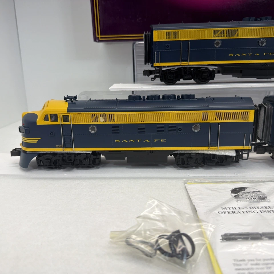 MTH Premier 20-2219-1 Santa Fe Blue F-3 ABA Diesel Set PS.1 O Gauge New BCR 201L - Image 4 of 4