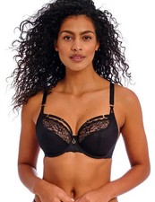 Freya Temptress Underwired Plunge Bra 400102 Non Padded Black