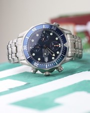 Omega Seamaster titanium Chrono blue Dial on titanium 2298.80 Complete 1998