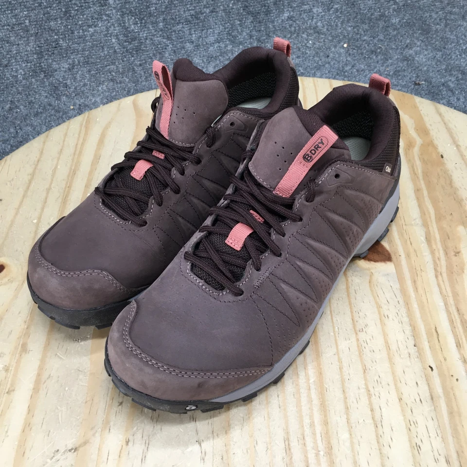 Oboz туфли женщин 9 Sypes B-Dry тропа туризм кроссовки коричневый кожаный шнурует вверх - Изображение 3 из 4