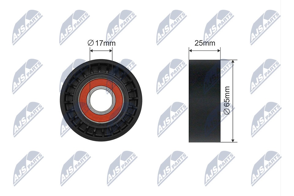 Fits NTY RNK-CT-046 V-RIBBED BELT PULLEY IDLER