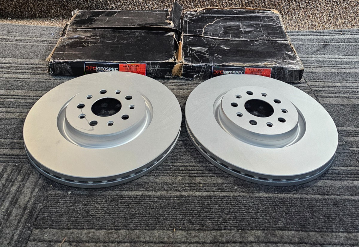 (QTY 2) DFC 604-79005 Geospec Coated Disc Brake Rotor For Maserati Ghibli 14-22