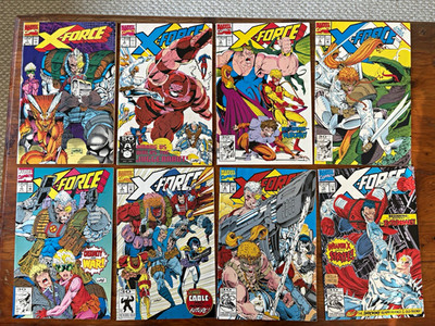 X-Force #1,3,5-10 1991 Cable Domino Shatterstar Boom Boom Pristine white pages