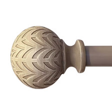 Hermosa 26 In. to 48 In. Adjustable 5/8 In. Single Curtain Rod in Weathered Grey