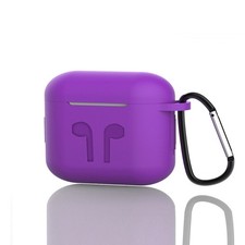 Silicone Case for AirPods Pro 1 Front LED Visible Soft Skin Cover with Carabiner