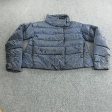 Stio Down Puffer Jacket Womens XS Blue Quilted Full Zip Collared Warm Insulated