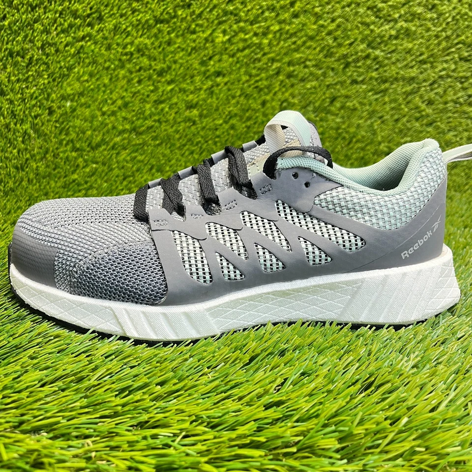 Zapatos de trabajo de seguridad Reebok Fusion Flexweave para mujer talla 9M gris con puntera compuesta Foto 3 de 4