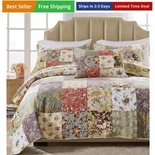 Greenland Home Blooming Prairie 100 Cotton Authentic Patchwork Reversible Qu...