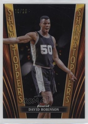 2023-24 Topps Finest Showstoppers Black Refractor 18/25 David Robinson HOF 17u0
