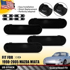 4X Smoked Front & Rear Side Marker Light Housings For 1990-2005 Mazda Miata MX-5