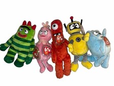 Ty Yo Gabba Gabba Beanies Set of 5 PLEX, MUNO, BROBEE, FOOFA TOODEE MISTAKE New