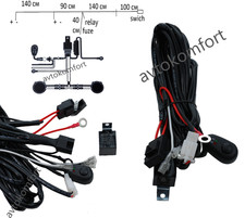 Kit de câblage de barre lumineuse de travail à LED Câbles de faisceau...