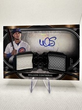 Wilson Contreras 2021 Topps Museum Collection Single-Player Dual Relic Autograph