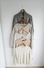 5x 100%Pure Cashmere Sweater Jumper Craft Bulk Wholesale Beige Cream Nude N.PEAL