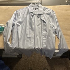 Banana Republic Men's Dress Shirt S Light Blue Non-Iron 100 Cotton