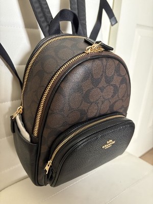 COACH Signature Mini Court Backpack Brown/Black - Authentic Mint Condition!