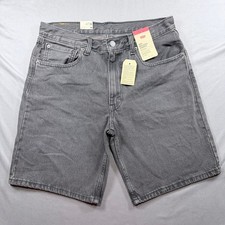 Levi's Mens 33 Gray 100 Cotton 454 Relaxed Denim Shorts Classic 5-Pocket Casual