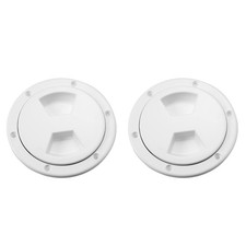 X AUTOHAUX 2pcs 4 Inch Boat Inspection Deck Plate Hatch Marine Round Inspection