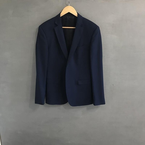 Herren Pal Zileri Anzug Navy Wolle M